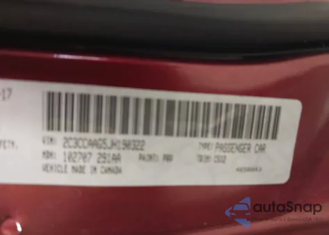 2018 Chrysler 300 Touring from USA, damaged, VIN 2C3CCAAG5JH190322